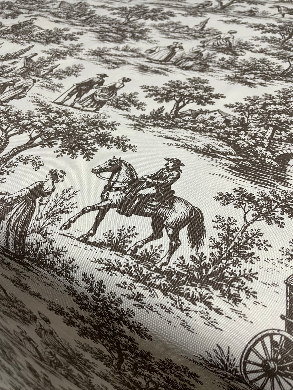 Toile de Jouy 2'li Kırlent Kılıfı Fransız Köylü Desenli