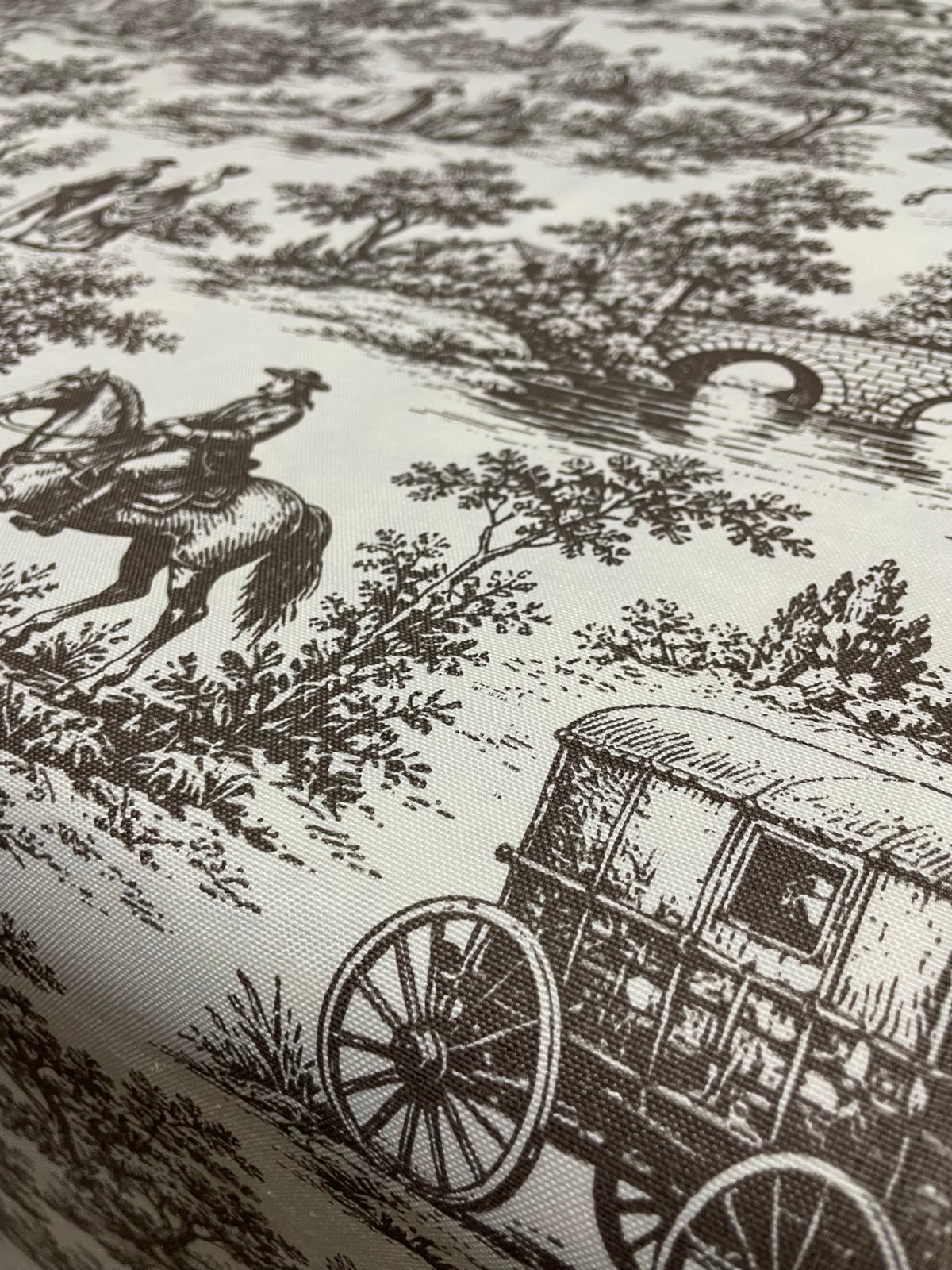 Toile de Jouy 2'li Kırlent Kılıfı Fransız Köylü Desenli
