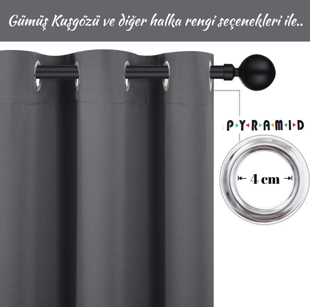 Saten Kuşgözü Blackout Fon Perde